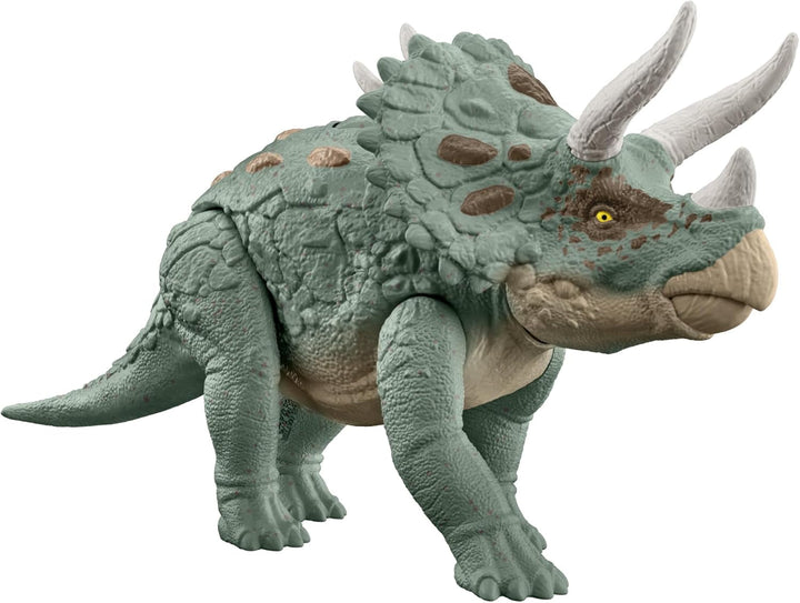 Jucărie dinozaur Jurassic World, Bistahieversor Gigantic Trackers Specii mari Figura de acțiune cu mișcare de atac și echipament de urmărire, distracție digitală, HLP27