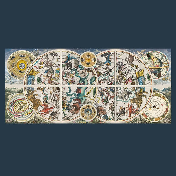 Trefl Prime - Puzzle UFT: Hărți celeste antice - 9000 de piese, puzzle mare cu o hartă celestă antică, cartonul cel mai gros, organic, EKO, divertisment pentru adulți și copii începând cu 12 ani