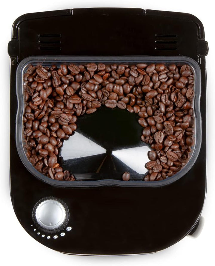 DOMO DO721K Cafetieră "Grind and Brew" cu râșniță și cronometru - 1,5 L, negru, oțel inoxidabil