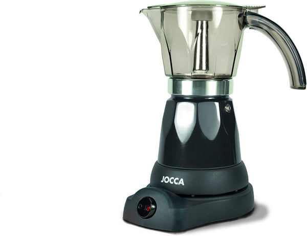 Espressor electric Jocca cu bază rotativă la 360°, 6 căni, negru