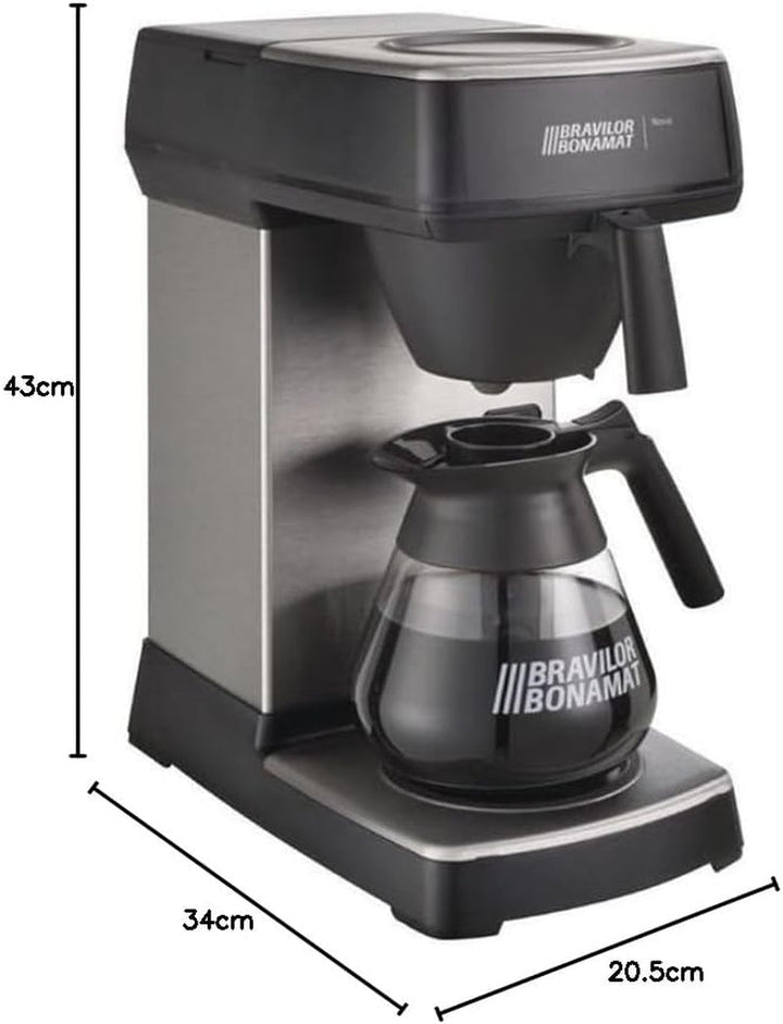 Bravilor Bonamat F454 Novo filtru de cafea, 1.5 L, negru, 430(H) X 205(W) X 340(D)Mm