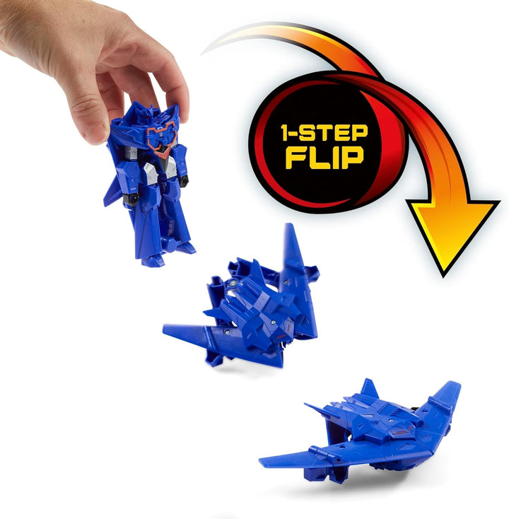 Jucărie Transformers Earthspark 1-Step Flip Changer Soundwave figurină (10 cm), jucărie robot pentru copii cu vârsta peste 6 ani