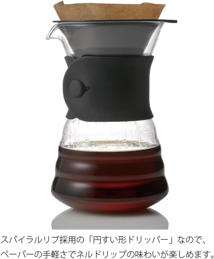 VDD-02B VD 700 ml V60 Decantor cu picurare, pentru 2-3 cești, transparent