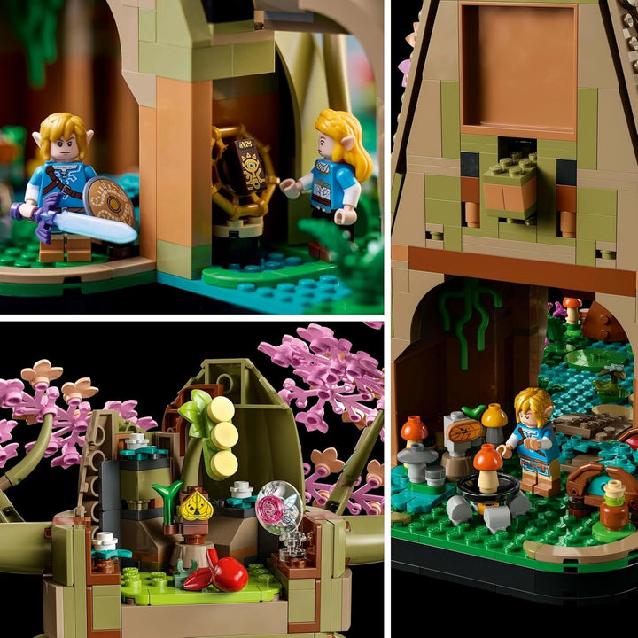LEGO The Legend of Zelda Deku Tree 2-In-1 - piesă de colecție cu prințesa Zelda și 3 minifigurine Link - set de construcție pentru adulți și idee de cadou pentru fanii jocurilor video - 77092