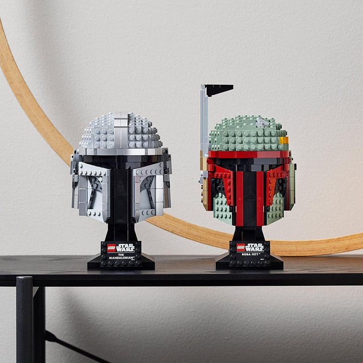 Model LEGO Star Wars Mandalorian Helmet, decorațiune de colecție pentru cameră și un cadou minunat pentru adulți, kit, bărbați, femei, mamă, tată, idee de cadou de colecție 75328