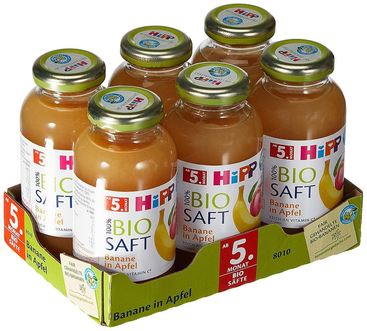 Hipp Banană-măr Organic, pachet de 6 (6 X 200 ml)