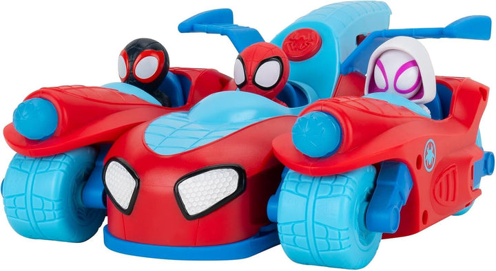 Spidey și superprietenii săi SNF0346 - Team Split Racer, vehicul 3 în 1 cu sunet, vârsta 3+