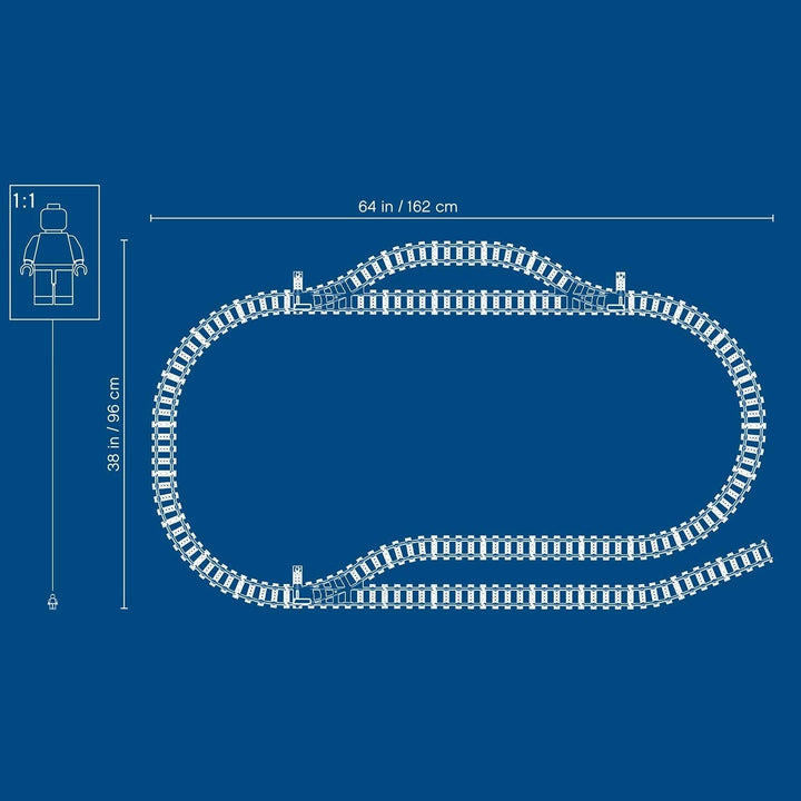LEGO 60205 City Tracks, 20 piese, set de expansiune pentru copii, băieți și fete, set de jucării