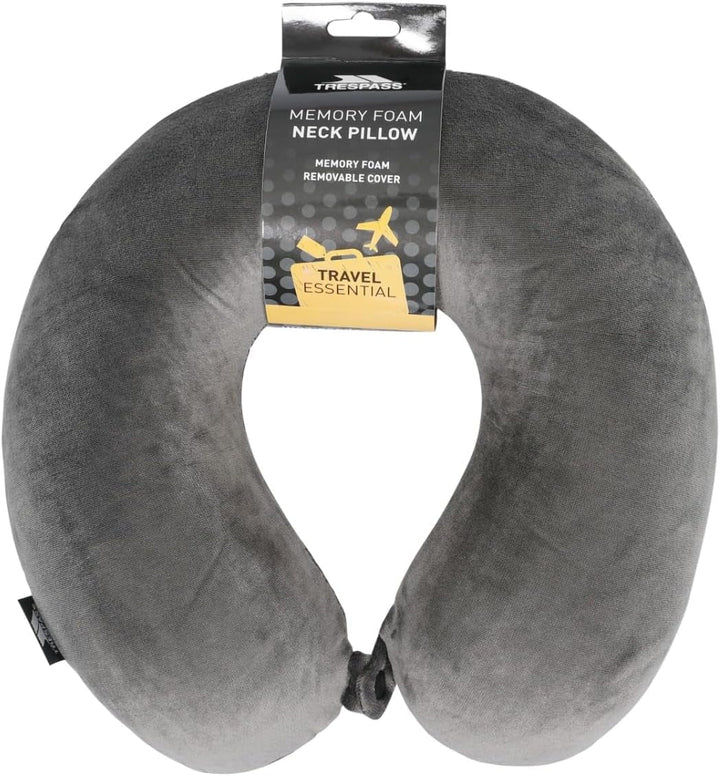 Trespass Memow Memory Foam Pernă pentru gât cu capac detașabil, gri, fiecare
