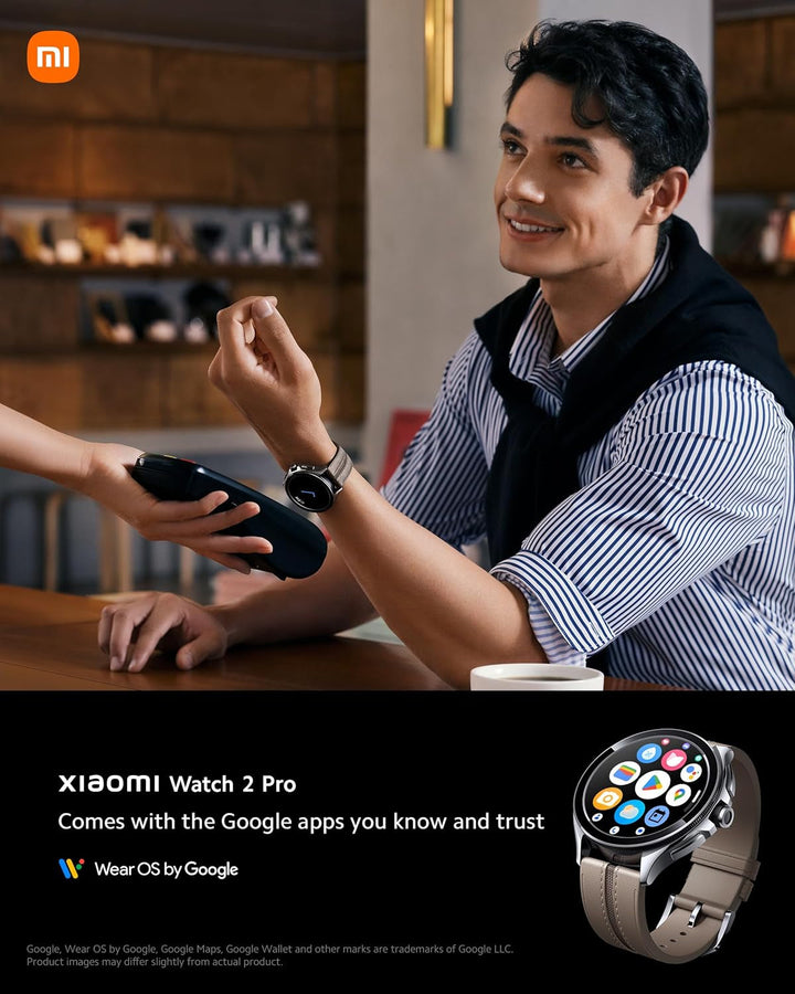 Xiaomi Watch 2 Pro - carcasă argintie Bluetooth® cu curea din piele maro