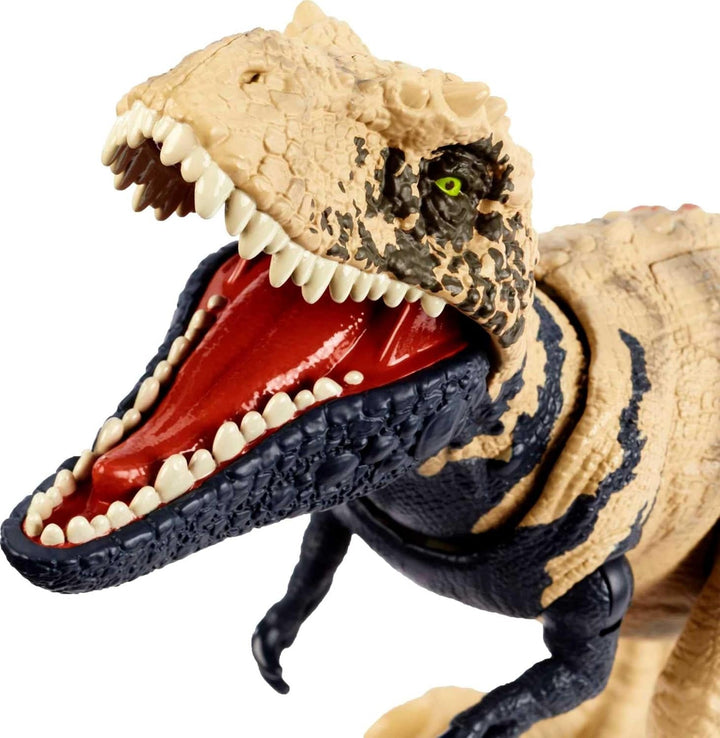 Jucărie dinozaur Jurassic World, Bistahieversor Gigantic Trackers Specii mari Figura de acțiune cu mișcare de atac și echipament de urmărire, distracție digitală, HLP27