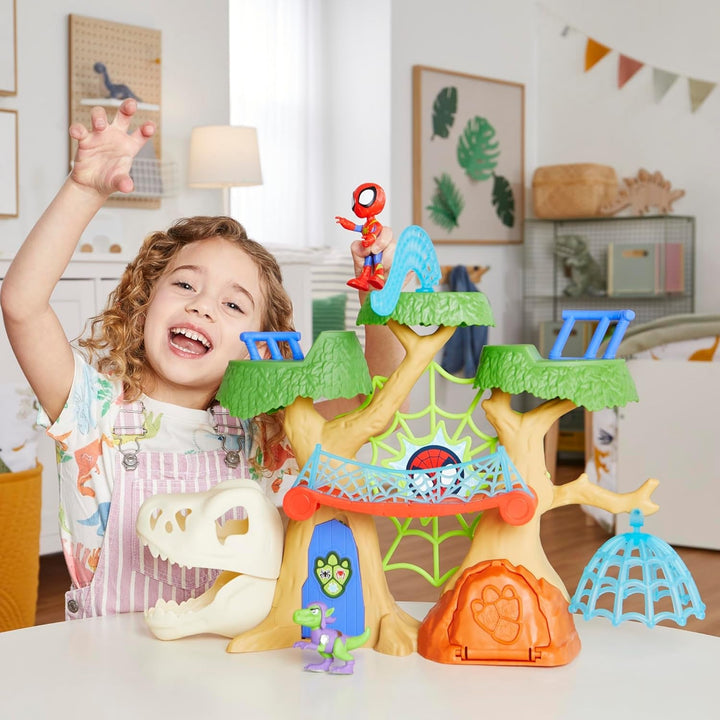 Marvel Spidey And His Super Friends Dino Treehouse Superhero Playset