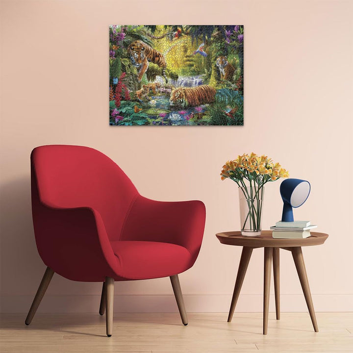 Ravensburger Puzzle 12000696 - Idilă la ochiul de apă - puzzle jigsaw de 1500 de piese pentru adulți și copii de peste 14 ani, puzzle cu motiv de tigru
