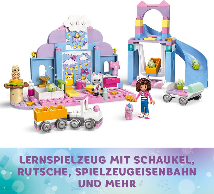 LEGO 4+ Gabby's Dollhouse Gabby's Little Kitty Ears, set cu animale pentru jocuri de rol, jucărie pentru copii cu tobogan și figuri, cadou pentru fete și băieți, jucărie pentru jocuri creative 10796