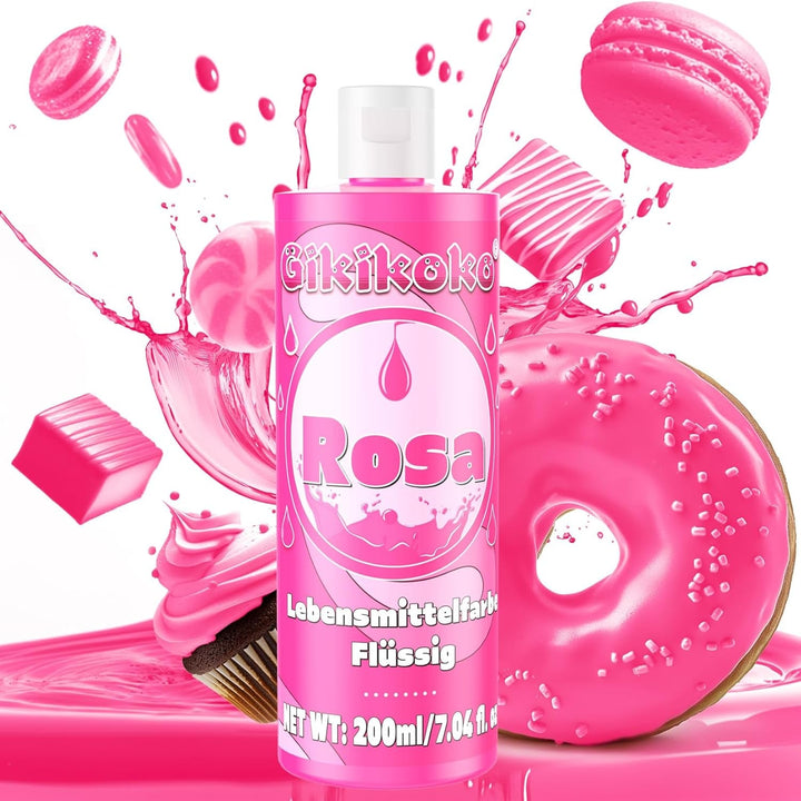 Lebensmittelfarbe - Gikikoko 200Ml Lebensmittelfarbe Flüssig Hoch Konzentriert, Lebensmittelfarben, Food Coloring Für Backen, Macaron, Cake, Jello, Fondantieren, Kuchen, DIY Slime (Blau)
