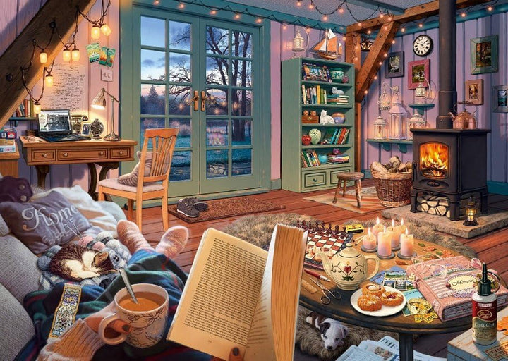 Schmidt Spiele 59655 În casa de vacanță, 1000 piese Puzzle secret