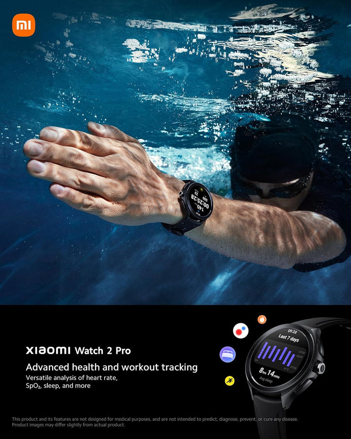 Xiaomi Watch 2 Pro - carcasă argintie Bluetooth® cu curea din piele maro