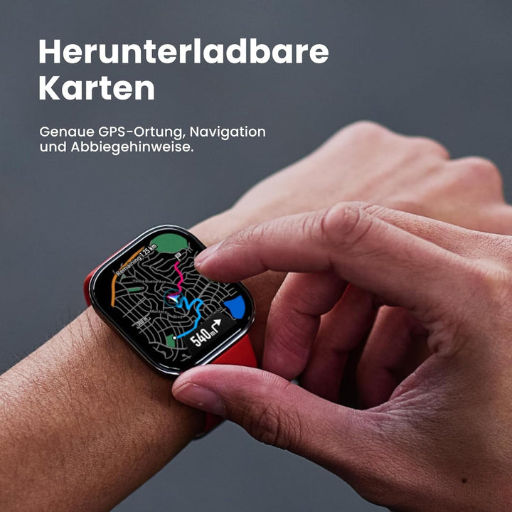 Amazfit Bip 6 Smart Watch 46mm, baterie 14 zile, 1.97" AMOLED, GPS & hărți gratuite, AI, funcție de apelare text Bluetooth, sănătate, fitness tracker somn, 140+ moduri de antrenament, 5 ATM, piatră