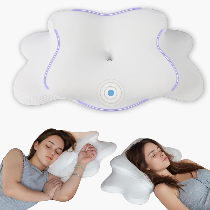 Pernă pentru gât Pernă ortopedică pentru cap Pernă din spumă de memorie Pernă pentru impact lateral - Design ergonomic Cu formă goală Pentru impact lateral, dorsal și abdominal Gri deschis