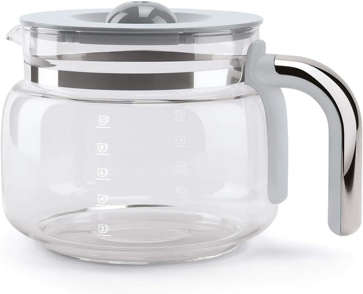 Smeg, DCF02PBEU, Cafetieră cu filtru, Aroma și funcție de pornire automată, Carafă din sticlă până la 12 cești, 2 niveluri de intensitate, Funcție de menținere la cald, 1050W, Albastru pastel