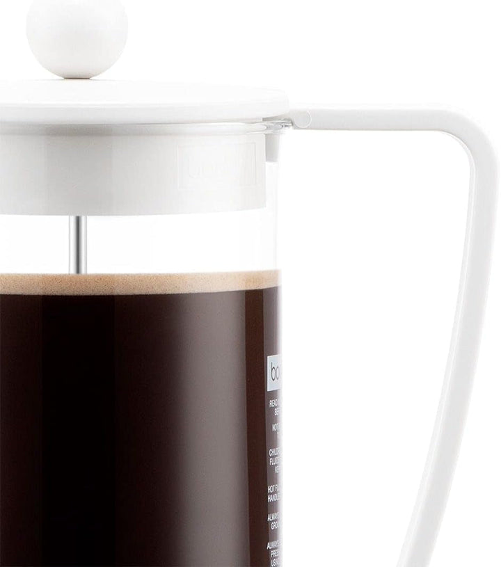 Cafetieră Bodum BRAZIL (sistem de presare franțuzească, filtru permanent din oțel inoxidabil, 1,0 litri) de culoare crem, crem