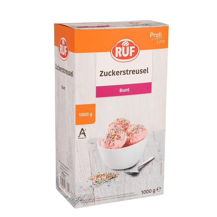 RUF Sprinkles de zahăr colorat în culori curcubeu, 1 kilogram