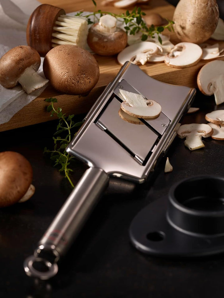 RÖSLE feliator gourmet Feliator de înaltă calitate pentru trufe, ciuperci fine, parmezan, ridichi, felii subțiri, oțel inoxidabil 18/10 Peeler RÖSLE