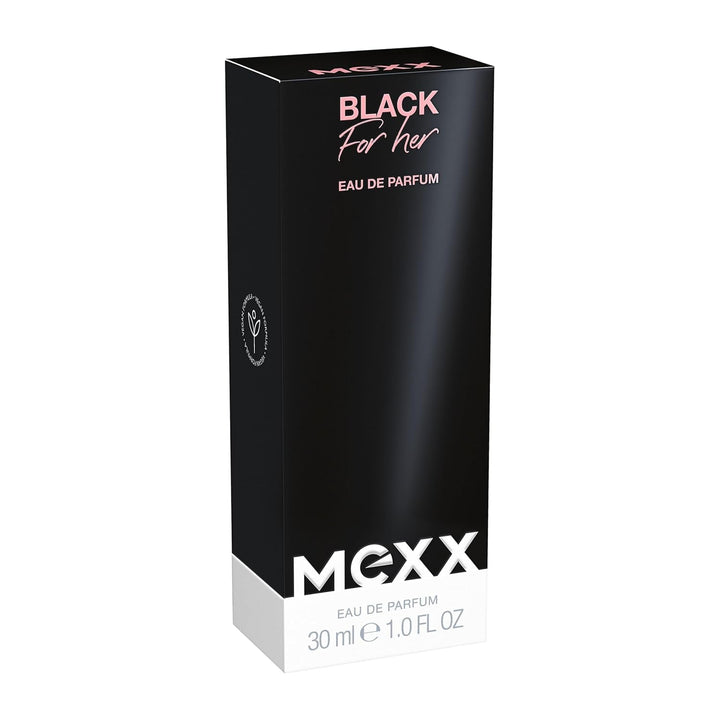 MEXX BLACK Woman Eau De Parfum, parfum captivant, intens cu note fructate pentru femei senzuale, 30ml