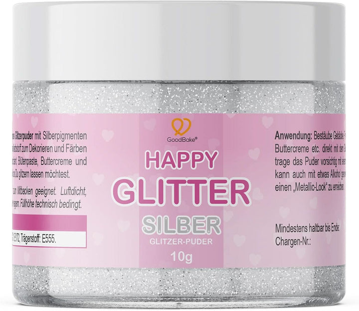 Goodbake Happy Glitter Gold - Glitter alimentar comestibil, 10 grame