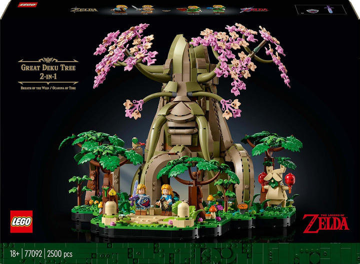 LEGO The Legend of Zelda Deku Tree 2-In-1 - piesă de colecție cu prințesa Zelda și 3 minifigurine Link - set de construcție pentru adulți și idee de cadou pentru fanii jocurilor video - 77092