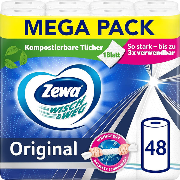 Zewa Wisch&Weg Original Mega Pack, 6 pachete , 48 bucăți (6-pachet)