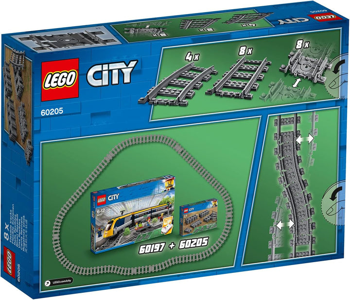 LEGO 60205 City Tracks, 20 piese, set de expansiune pentru copii, băieți și fete, set de jucării