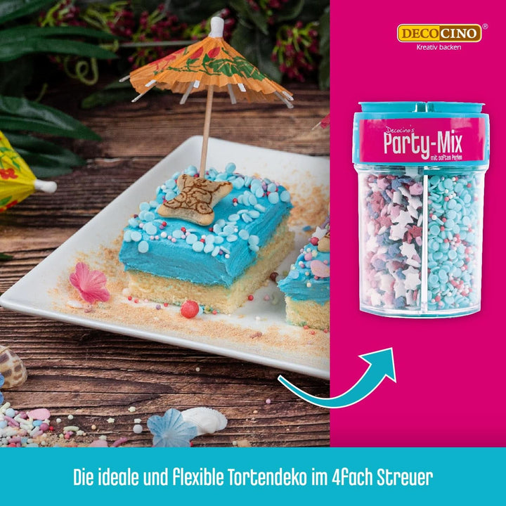 DECOCINO Party Mix, perle de zahăr, decorațiuni de stropit, confetti, 95 grame