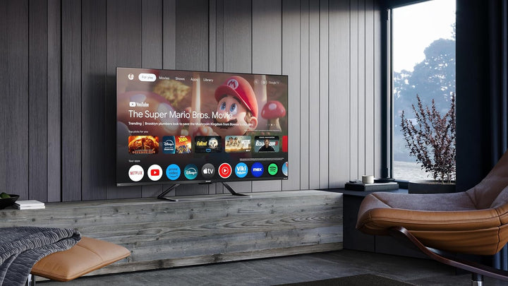 SHARP 50GR8265E Google TV 126 Cm (50 Zoll) 4K Ultra HD 144Hz QLED (Smart TV Ohne Rahmen, Dolby Atmos, Dolby Vision IQ, HDMI 2.1 Mit Earc, VRR Und ALLM)