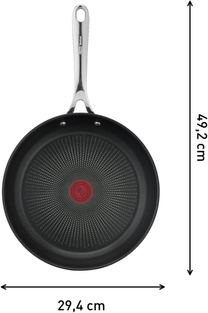 Tefal Jamie Oliver Cook'S Direct on Bratpfanne 28 Cm, Antihaft, Induktionstauglich, Backofenfest, Edelstahl, Genieteter Griff, E3040644