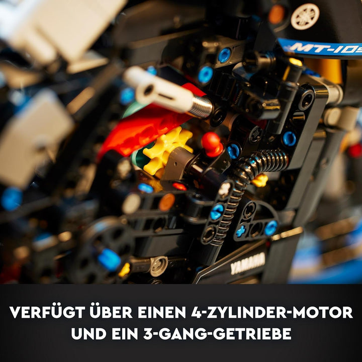 LEGO 42159 Technic Yamaha MT-10 SP Kit model de motocicletă pentru adulți, model autentic de vehicul cu motor cu 4 cilindri, direcție funcțională și aplicație Ar, cadou pentru bărbați și femei