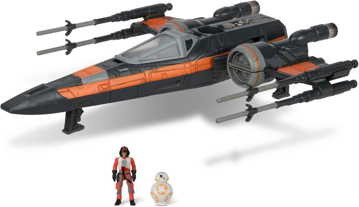 Bizak Star Wars Micro Galaxy Squadron Poe Dameron T-70 X-Wing 12 Cm Vehicul cu două figuri Poe Dameron și BB8 (62610040)