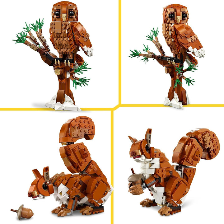 LEGO Creator Forest Animals: Red Fox, set de animale cu jucărie cu vulpe, bufniță și veveriță, figuri de animale de pădure cu care să te joci și să le afișezi, cadou creativ pentru băieți și fete de la 9 ani 31154