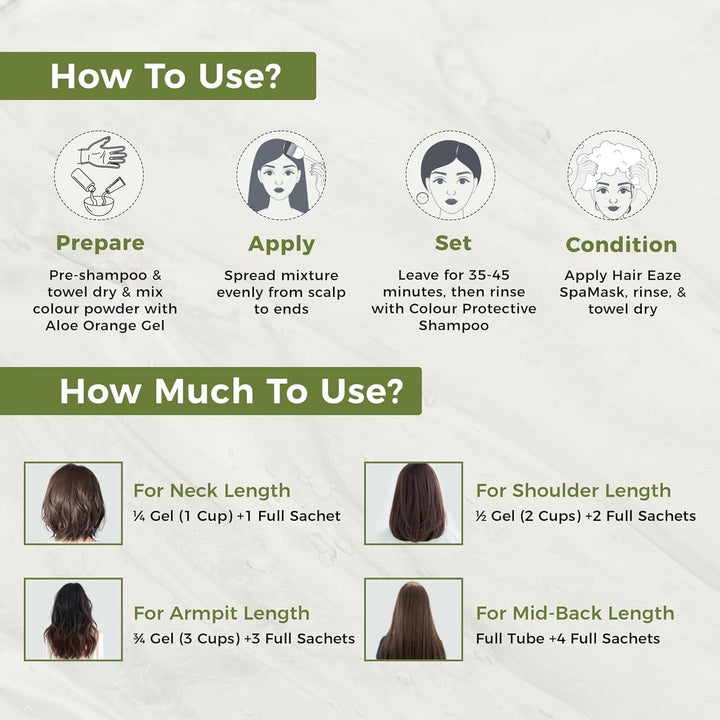 Indus Valley Natural Damage Free Gel Hair Colour | Fără amoniac, vegan și fără cruzime | Până la 100% acoperire gri, rezultate de lungă durată | Castaniu deschis 5.0 (20 gram + 200 ml) Vopsea pentru par Naty Shop