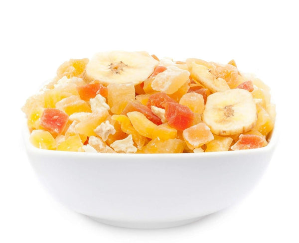 1 x 3 kg amestec de fructe exotice bucăți de fructe confiate papaya mango pepene ananas nucă de cocos măr banană cu conținut scăzut de grăsimi cu conținut scăzut de sare vegetarian fără gluten fără lactoză Produse deshidratate Magazinul meu 3 kg (1 pachet)