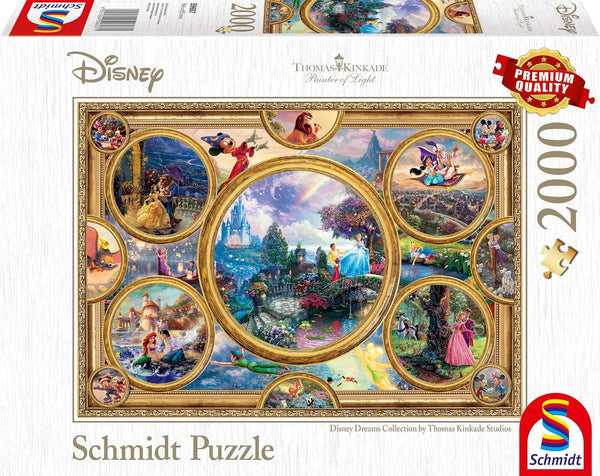 Schmidt Spiele 59607 Thomas Kinkade, Colecția Disney Dreams, puzzle jigsaw 2000 piese
