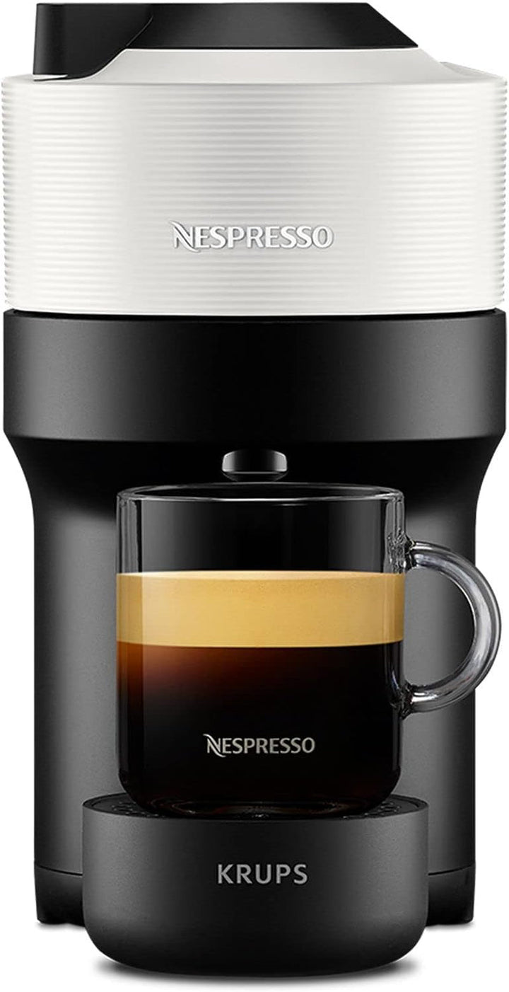 Aparat de cafea cu capsule Nespresso Krups XN9201 Vertuo Pop | Capacitate: 560 ml | Recunoaștere automată a capsulelor | Sistem one-touch | 4 dimensiuni ale ceștii | Timp de încălzire mai scurt | Durabil | Coconut White