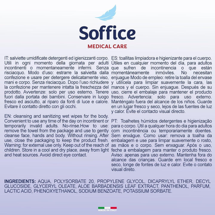 Șervețele răcoritoare multifuncționale pentru adulți (288 șervețele) - 12 pachete a 24 de șervețele umede și igienice | Accesorii și produse de igienă