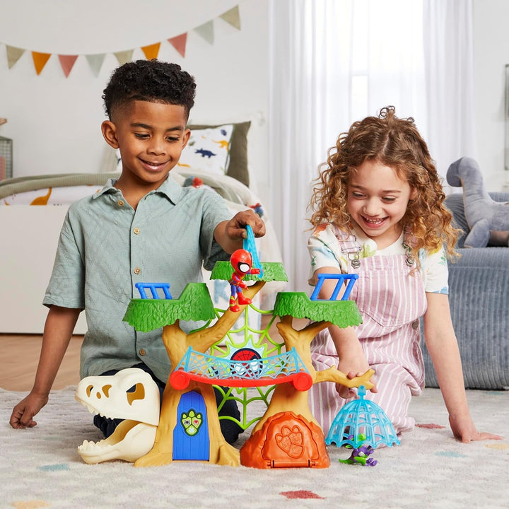 Marvel Spidey And His Super Friends Dino Treehouse Superhero Playset