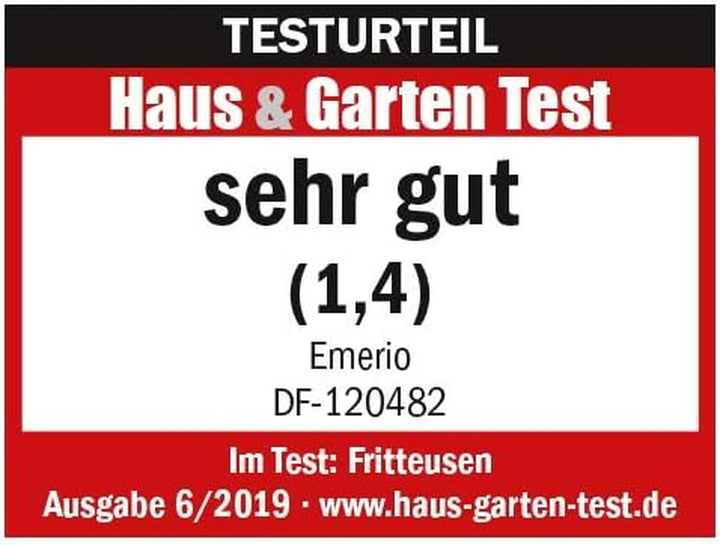 Emerio 3.0L Öl-Fritteuse Mit Kaltzonen Technologie, "Sehr Gut 1.4" Getestet Von Haus & Garten 06/2019, Kein Bitterer Geschmack Mehr, Kaltzonenfritteuse Mit 2000 W, Tank Aus Edelstahl, BPA Frei