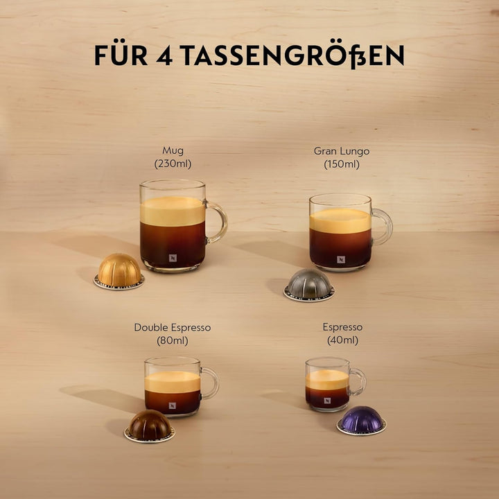Aparat de cafea cu capsule Nespresso Krups XN9201 Vertuo Pop | Capacitate: 560 ml | Recunoaștere automată a capsulelor | Sistem one-touch | 4 dimensiuni ale ceștii | Timp de încălzire mai scurt | Durabil | Coconut White