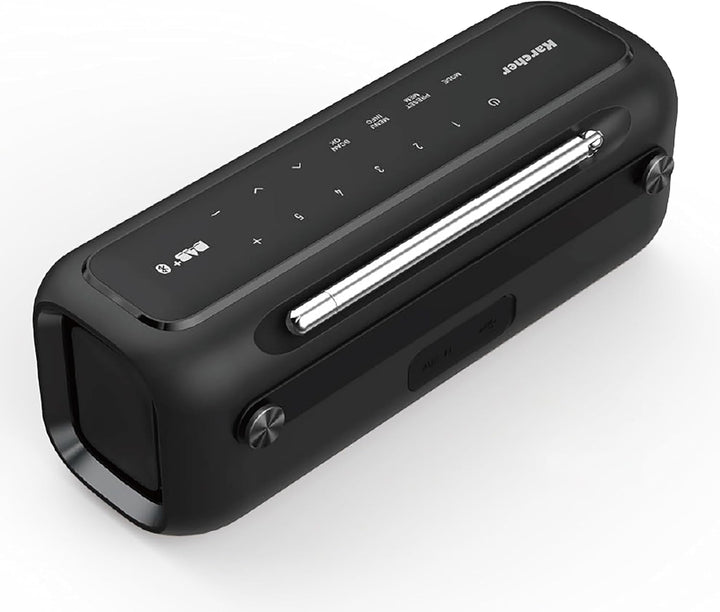 Karcher DAB Go Difuzor Bluetooth portabil și radio digital DAB+ / FM cu afișaj color de 2, 4" / ceas cu alarmă / sunet stereo de 5 wați / USB-C / baterie reîncărcabilă, negru