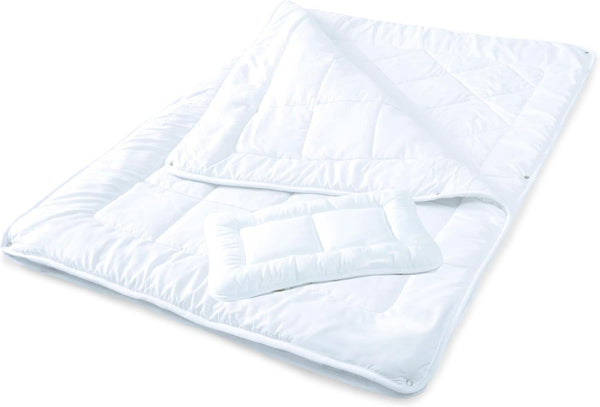Aqua-Textil Soft Touch Set pentru copii Plapumă 100 X 135 Cm 250G și 350G cu pernă 40 X 60 Cm 150G Plapumă 4 anotimpuri Reglare climatică Oeko-Tex