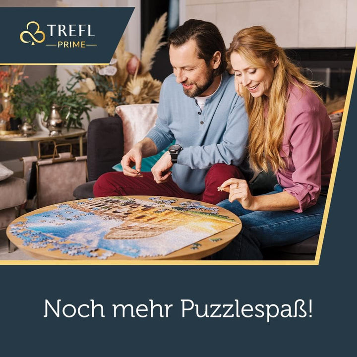 Trefl 26196 1500 elemente, carton cel mai gros, organic, ECO, Italia, apus de soare, divertisment pentru adulți și copii de la 12 ani, Uft-Puzzle Romantic Sunset: Vernazza, Liguria, Italia