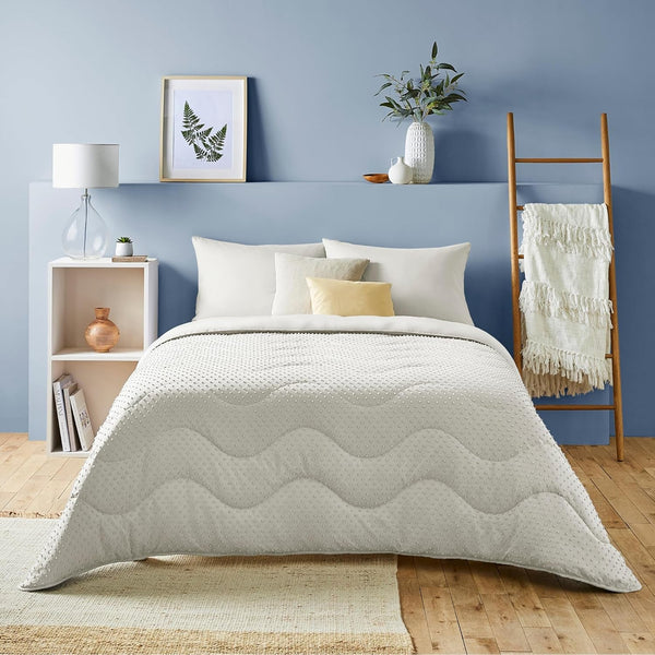 Night Lark Plapumă fără capac, 4.5 Tog, dimensiune rege, colecție Tufted Dot, lenjerie de pat de lux, hipoalergenic, lavabil la mașină, nisip cald
